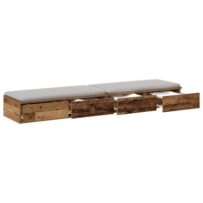 Sengeskuffer I Gammelt Træ 135X36,5X16,5 Cm Af Konstrueret Træ