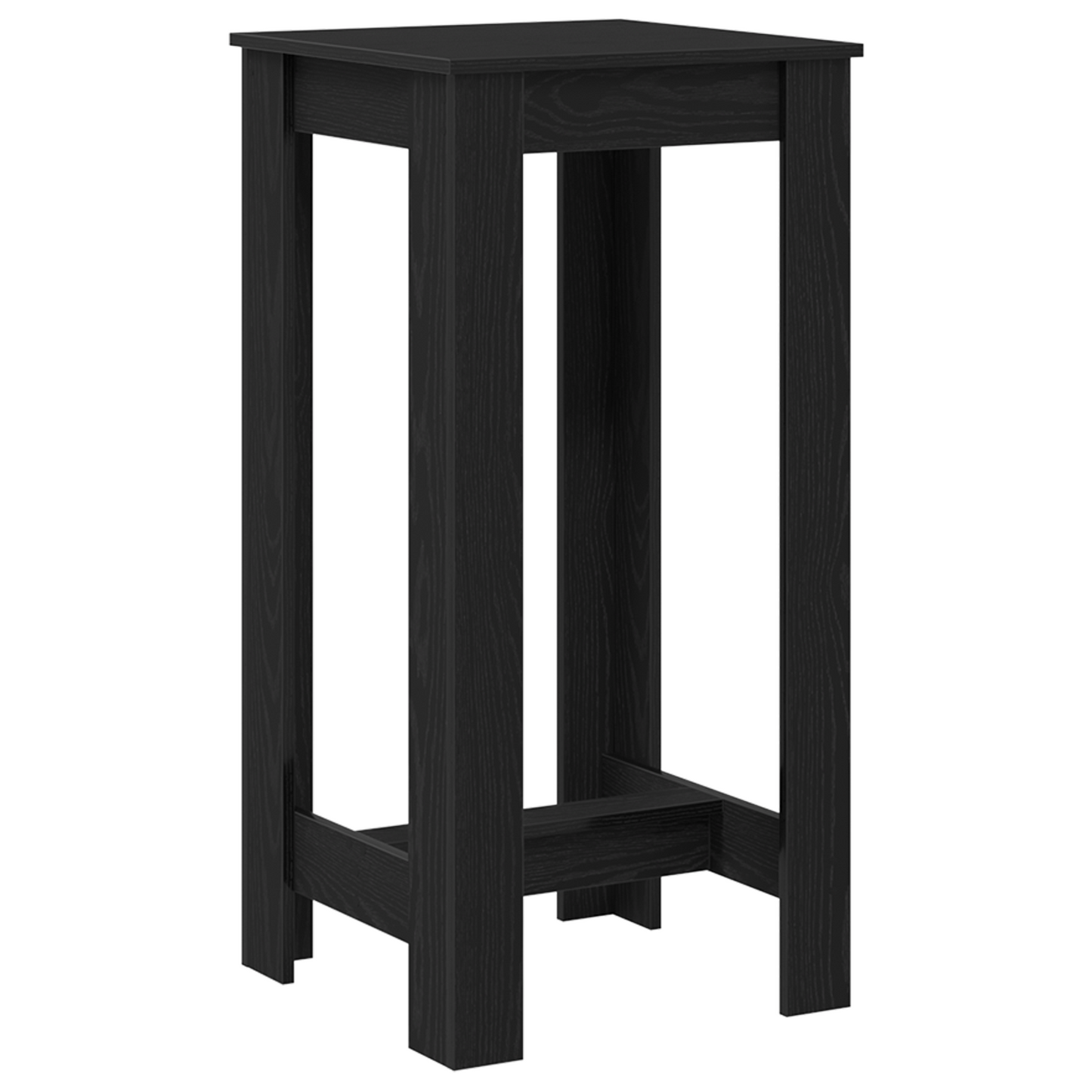 Bar Bord Sort Egetræ Konstrueret Træ 51X50X103,5 Cm