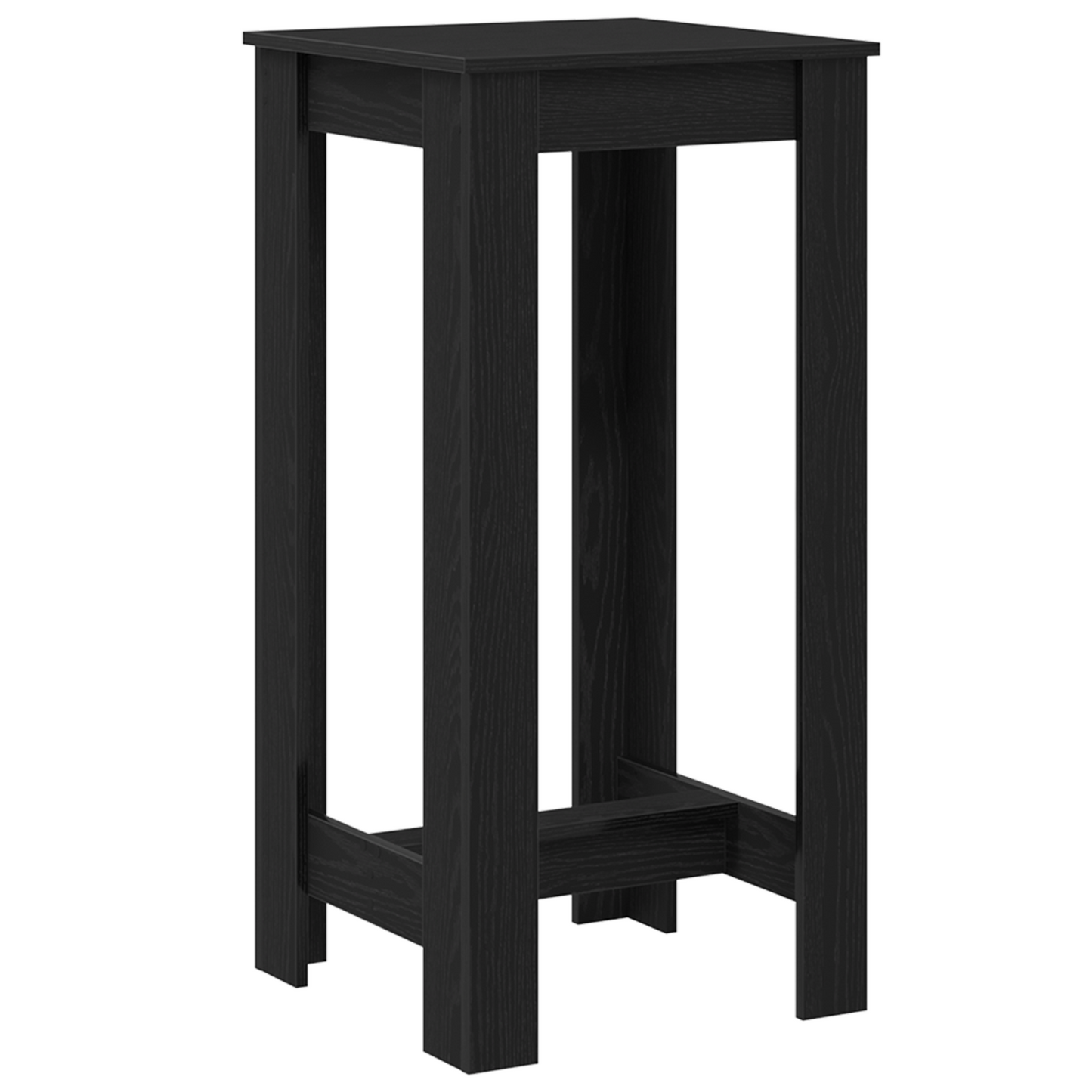 Bar Bord Sort Egetræ Konstrueret Træ 51X50X103,5 Cm