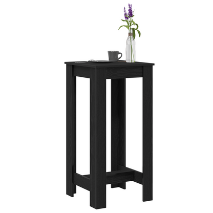 Bar Bord Sort Egetræ Konstrueret Træ 51X50X103,5 Cm