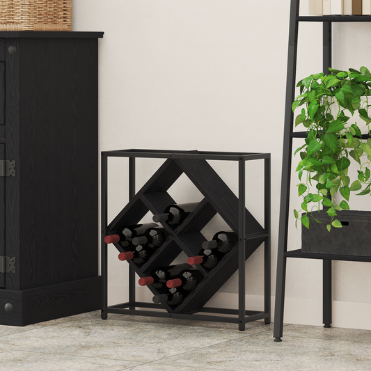 Vinreol Sort Eg 51X18X52,5 Cm Konstrueret Træ
