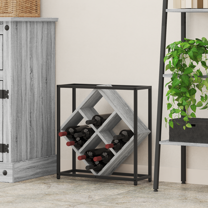 Vinreol Grå Sonoma 51X18X52,5 Cm Konstrueret Træ