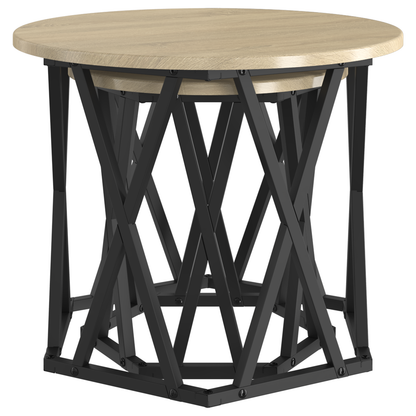 Nesting Side Tables 2 Pcs Sonoma Oak Engineered Wood