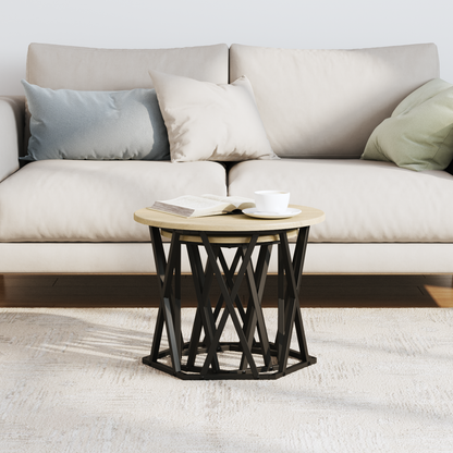Nesting Side Tables 2 Pcs Sonoma Oak Engineered Wood