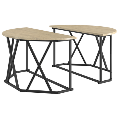 Kaffebord Sonoma Eg 80X80X42 Cm Lavet Af Træ