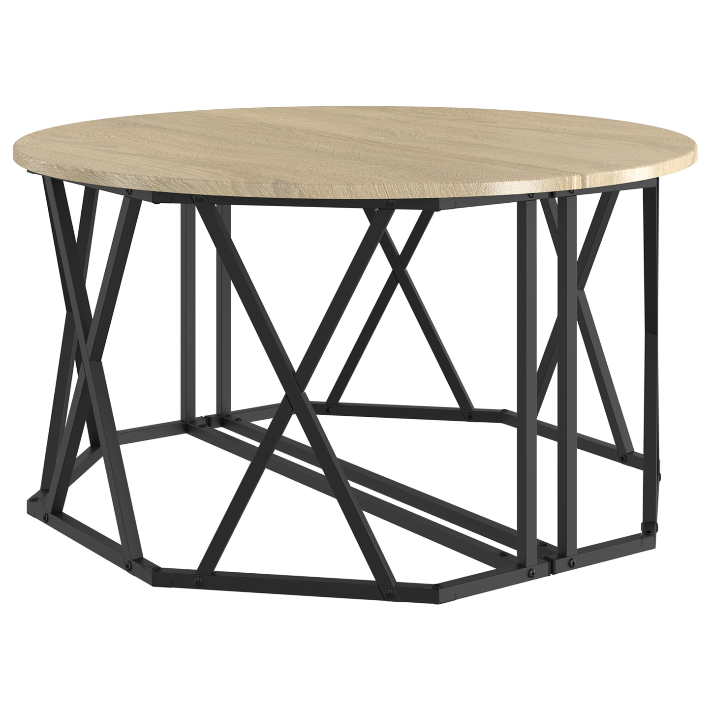 Kaffebord Sonoma Eg 80X80X42 Cm Lavet Af Træ