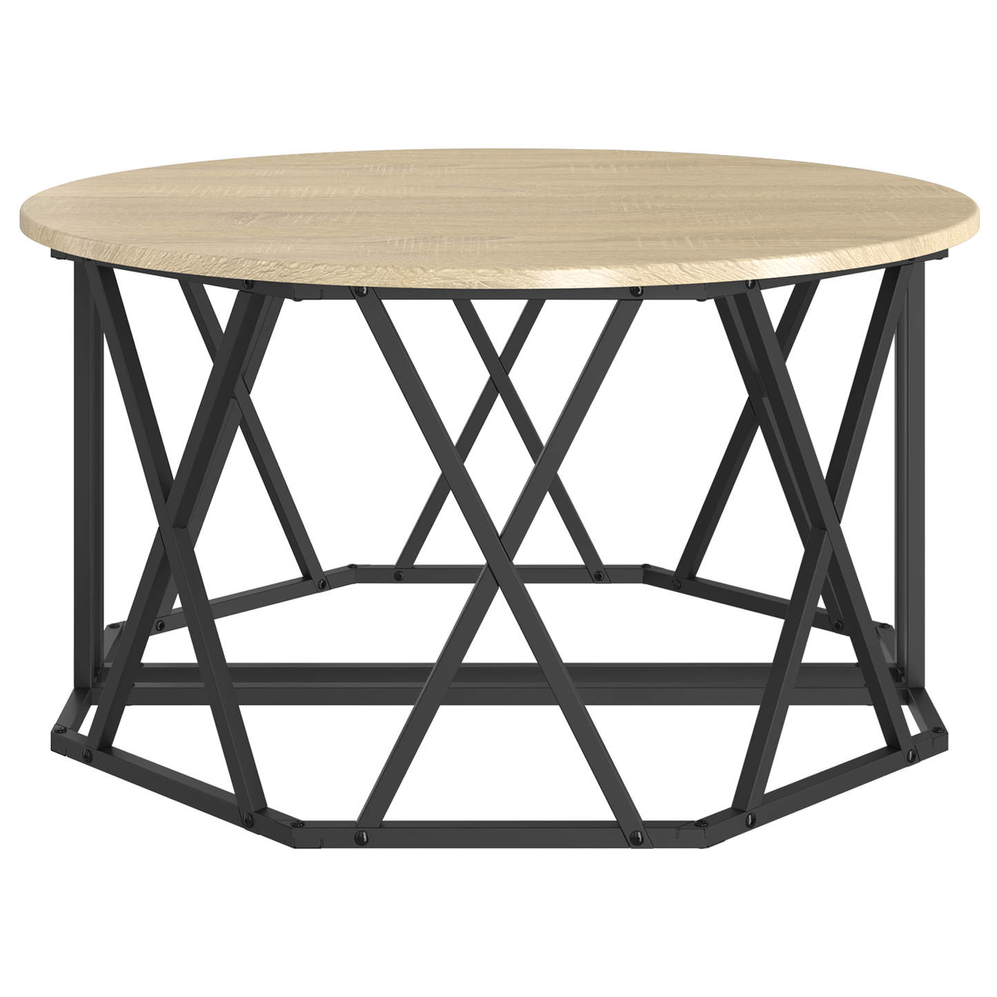 Kaffebord Sonoma Eg 80X80X42 Cm Lavet Af Træ