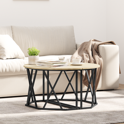 Kaffebord Sonoma Eg 80X80X42 Cm Lavet Af Træ