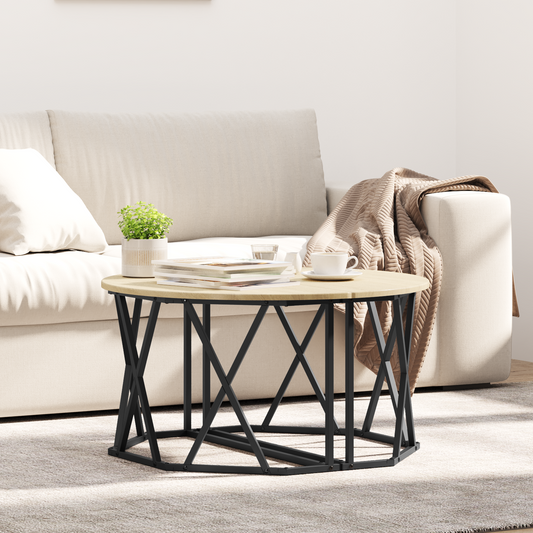 Kaffebord Sonoma Eg 80X80X42 Cm Lavet Af Træ