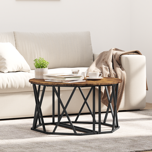 Sofabord I Røget Eg 80X80X42 Cm Ingeniørtræ