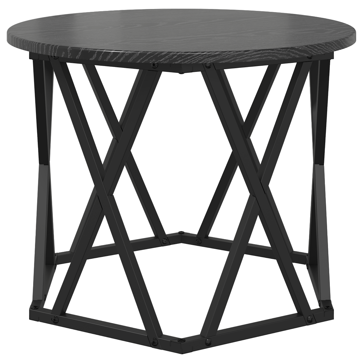 Nesting Side Tables 3 Stk Sort Egetræ Konstrueret Træ
