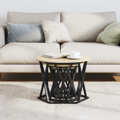 Nesting Side Tables 3 Pcs Sonoma Eg Konstrueret Træ