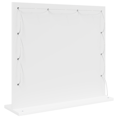 Vaskeskab Spejl Hvid 60 X 55 X 18 Cm Konstrueret Træ Og Glas - Billede 5