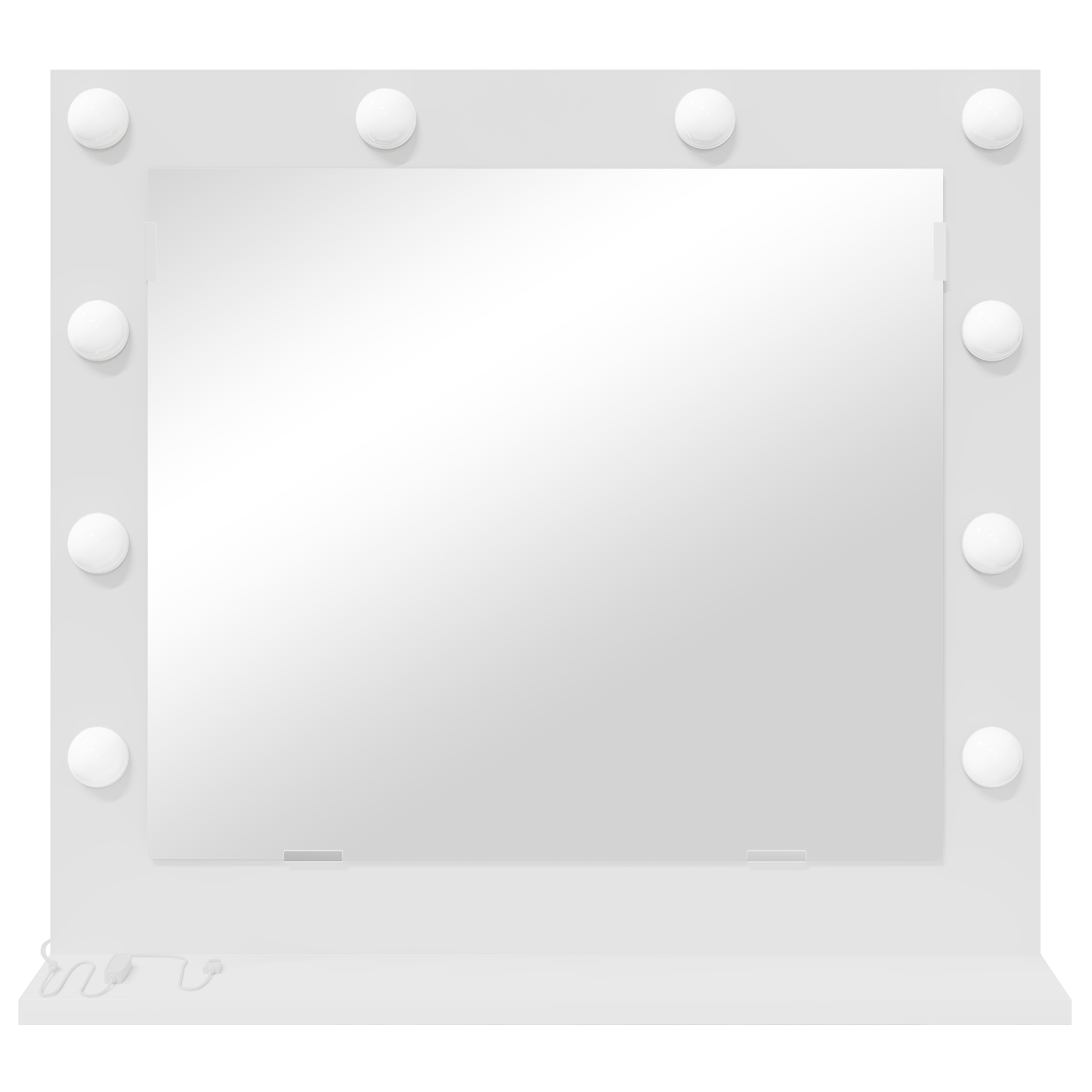 Vaskeskab Spejl Hvid 60 X 55 X 18 Cm Konstrueret Træ Og Glas - Billede 3