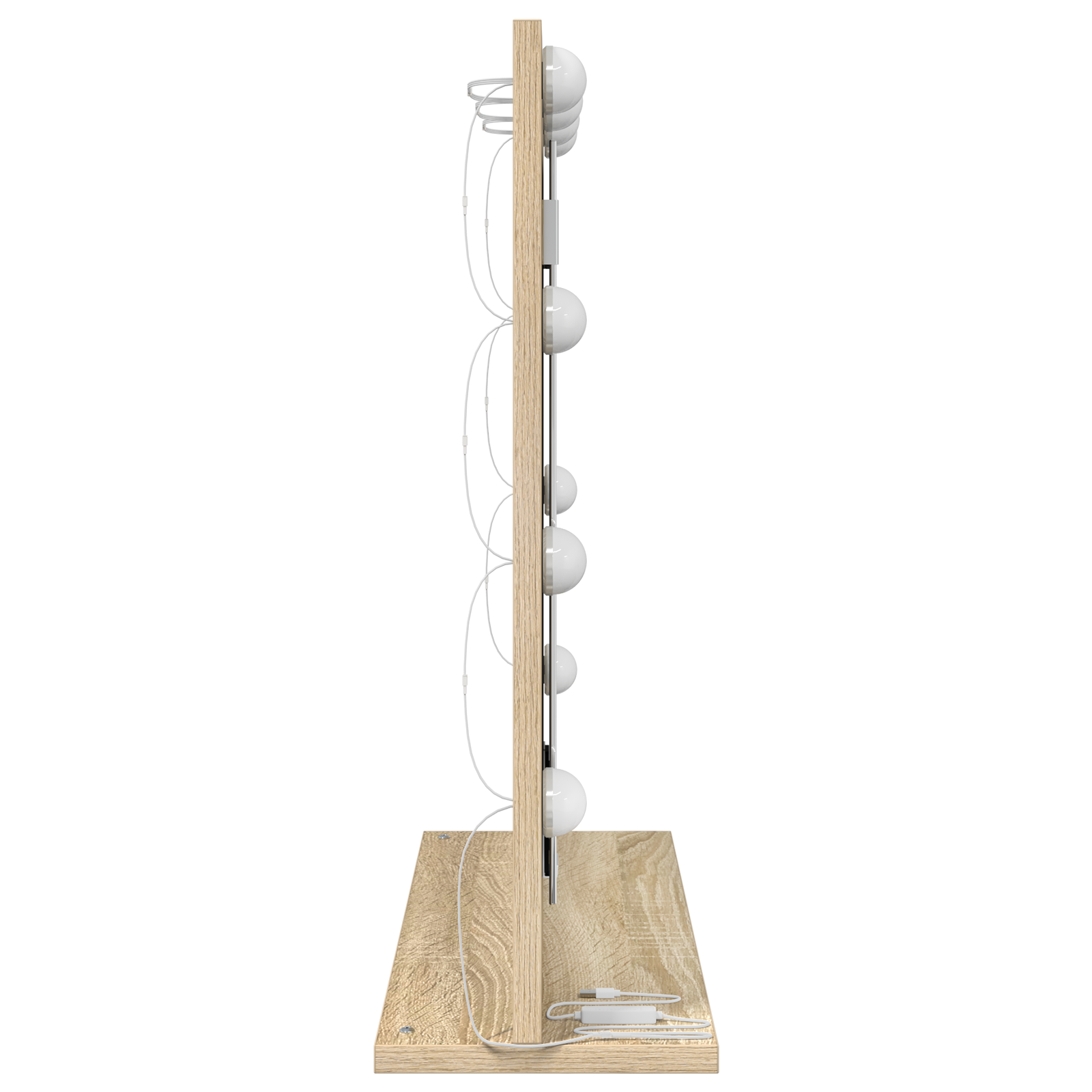 Vaskeskab Spejl Med Led -strimmellys Sonoma Eg 60 X 55 X 18 Cm - Billede 4