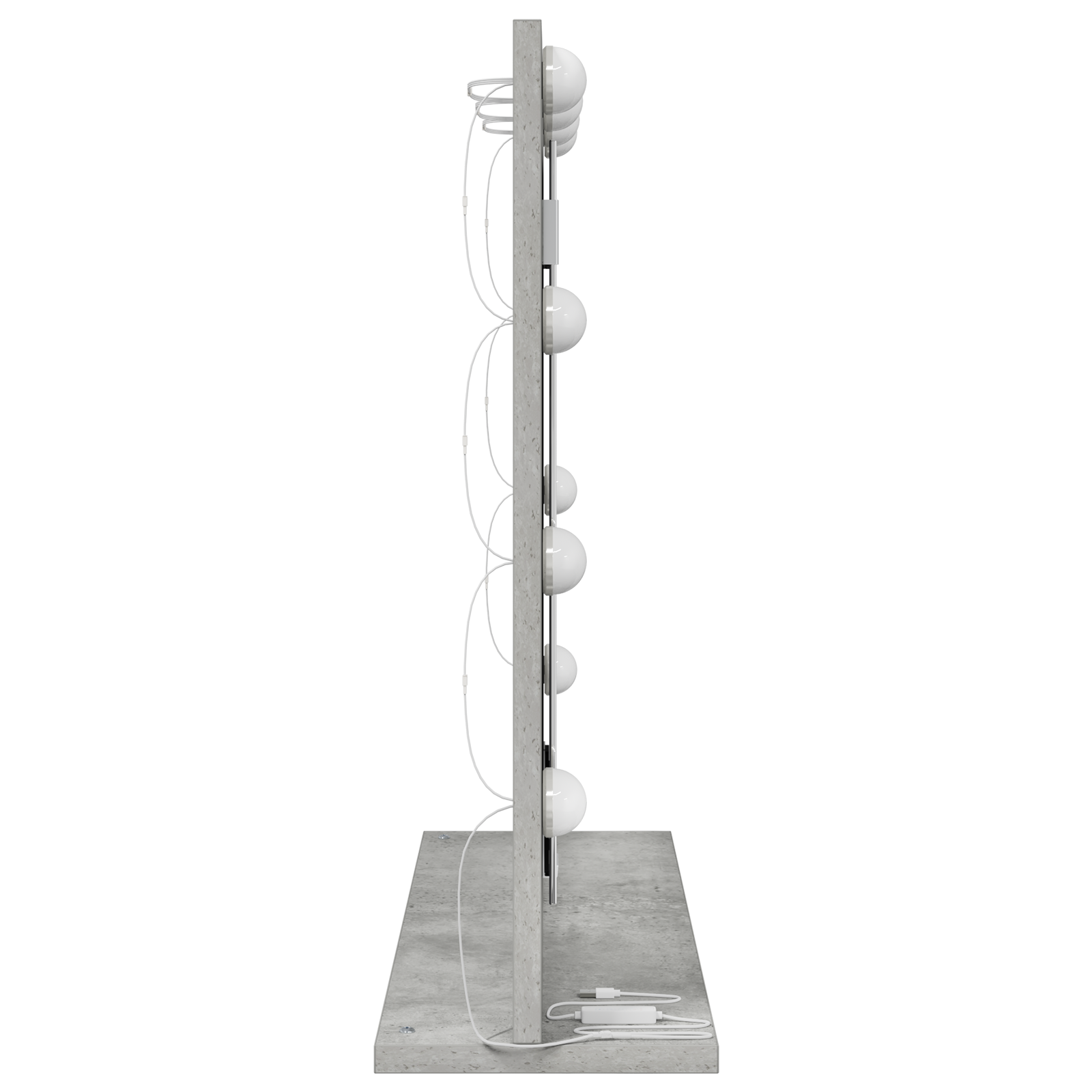 Vaskeskab Spejl Med Led -strimmellys Beton Grå 60 X 55 X 18 Cm - Billede 4