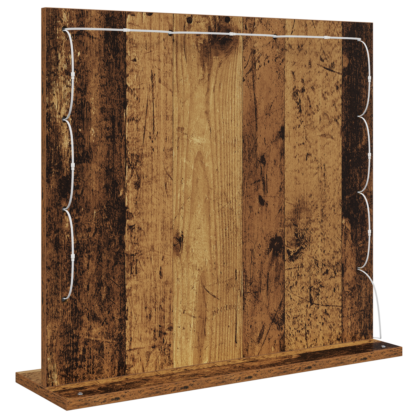 Vaskeskab Spejl Med Spejl Gammelt Træ 60 X 55 X 18 Cm - Billede 5