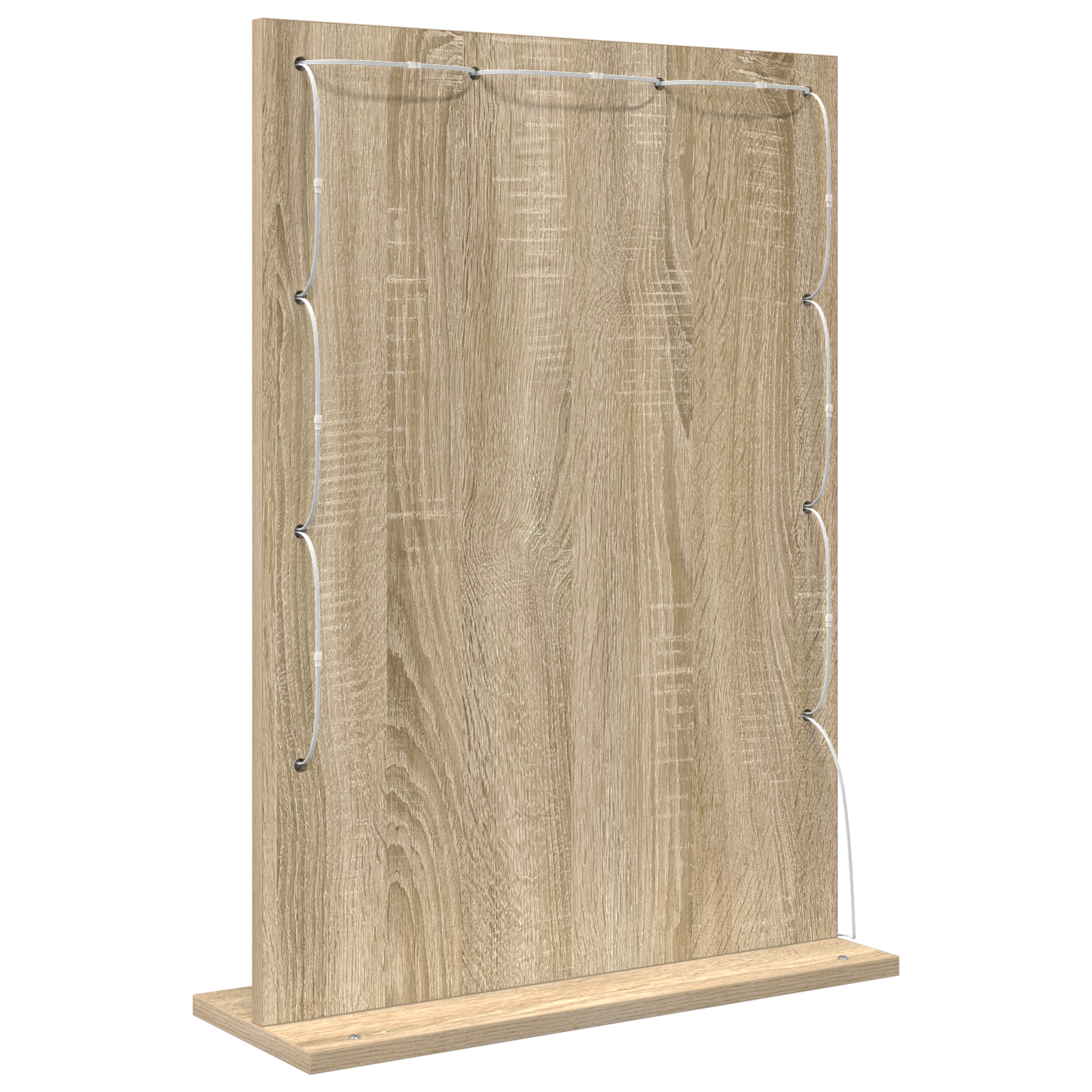 Vaskeskab Spejl Med Led -strimmellys Sonoma Eg 70 X 50 X 18 Cm - Billede 4