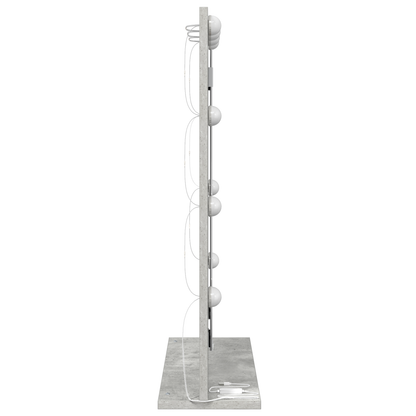 Vaskeskab Spejl Med Led -strimmellys Beton Grå 70 X 50 X 18 Cm - Billede 4