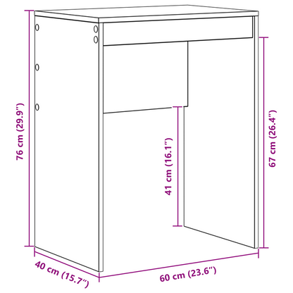 Bord Hvid 60 X 40 X 76 Cm - Billede 8