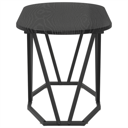 Kaffebord Sort Eg 80X40X40,5 Cm Lavet I Træ Og Metal