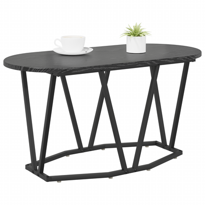 Kaffebord Sort Eg 80X40X40,5 Cm Lavet I Træ Og Metal
