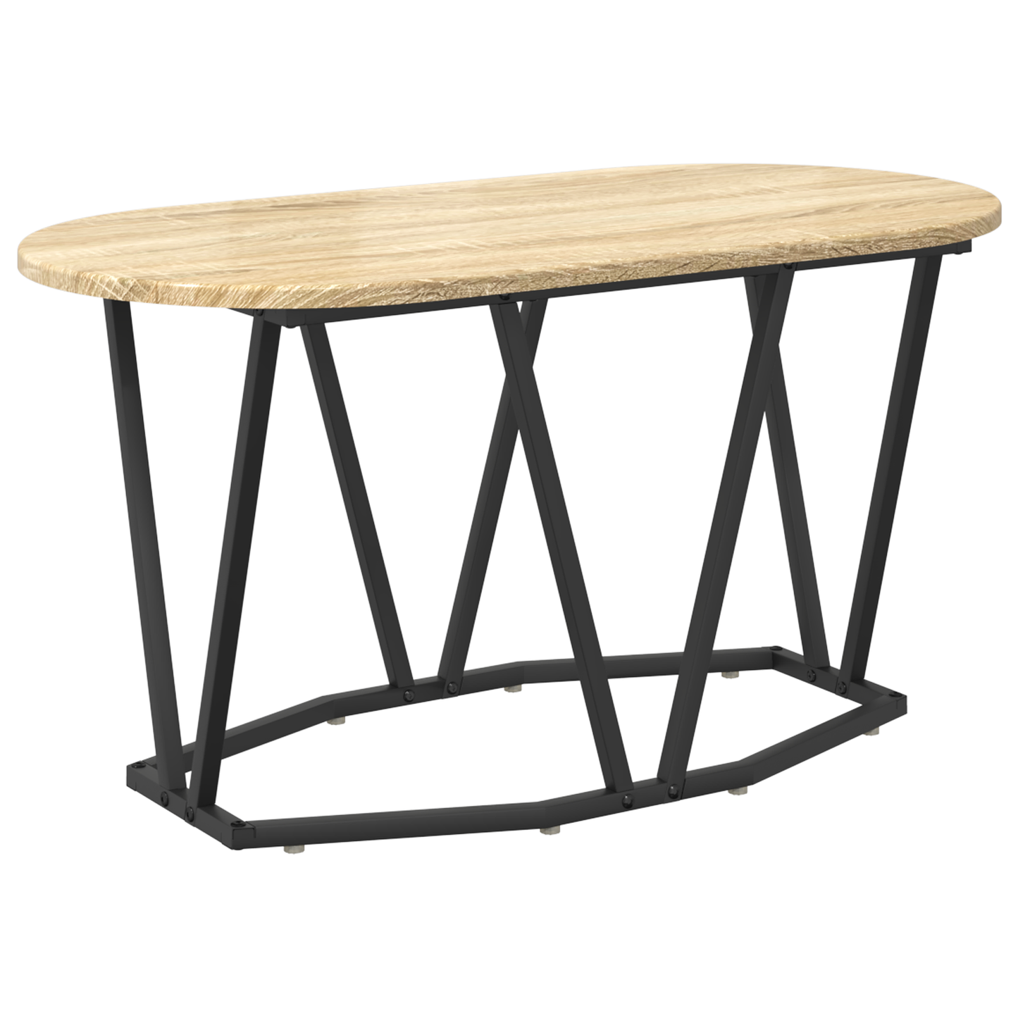 Kaffebord I Sonoma Eg 80X40X40,5 Cm - Ingeniørtræ Og Metal