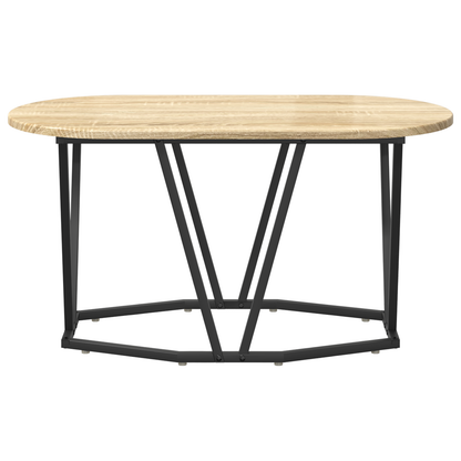 Kaffebord I Sonoma Eg 80X40X40,5 Cm - Ingeniørtræ Og Metal