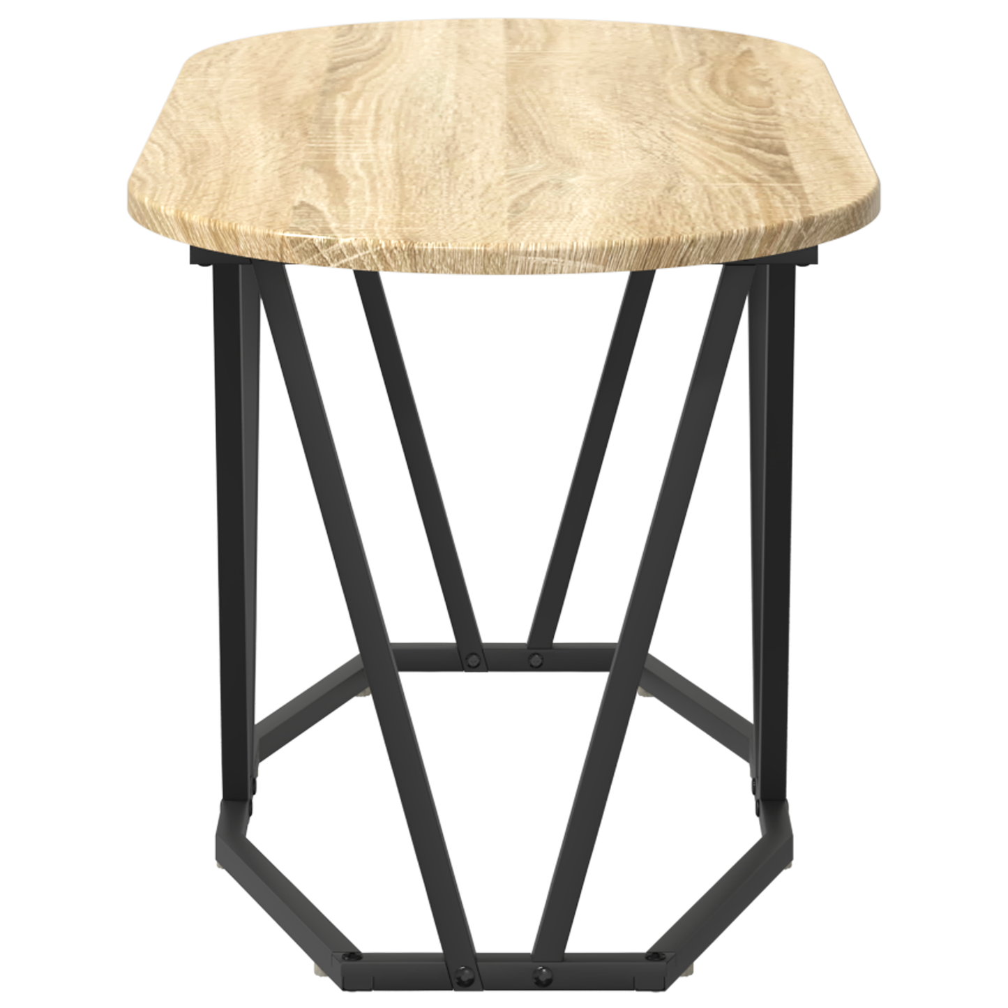 Kaffebord I Sonoma Eg 80X40X40,5 Cm - Ingeniørtræ Og Metal