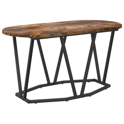Sofabord Røget Eg 80X40X40,5 Cm Ingeniørtræ Og Metal