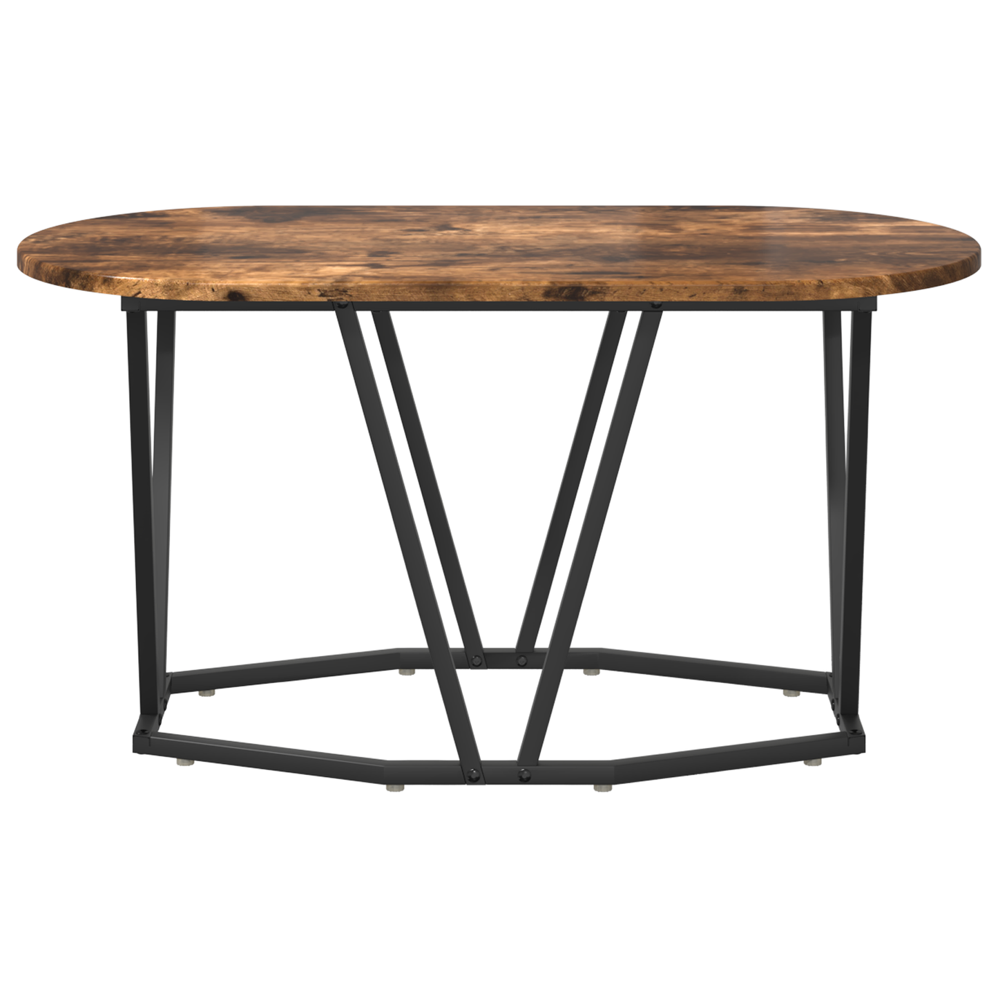 Sofabord Røget Eg 80X40X40,5 Cm Ingeniørtræ Og Metal