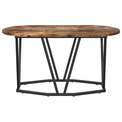 Sofabord Røget Eg 80X40X40,5 Cm Ingeniørtræ Og Metal