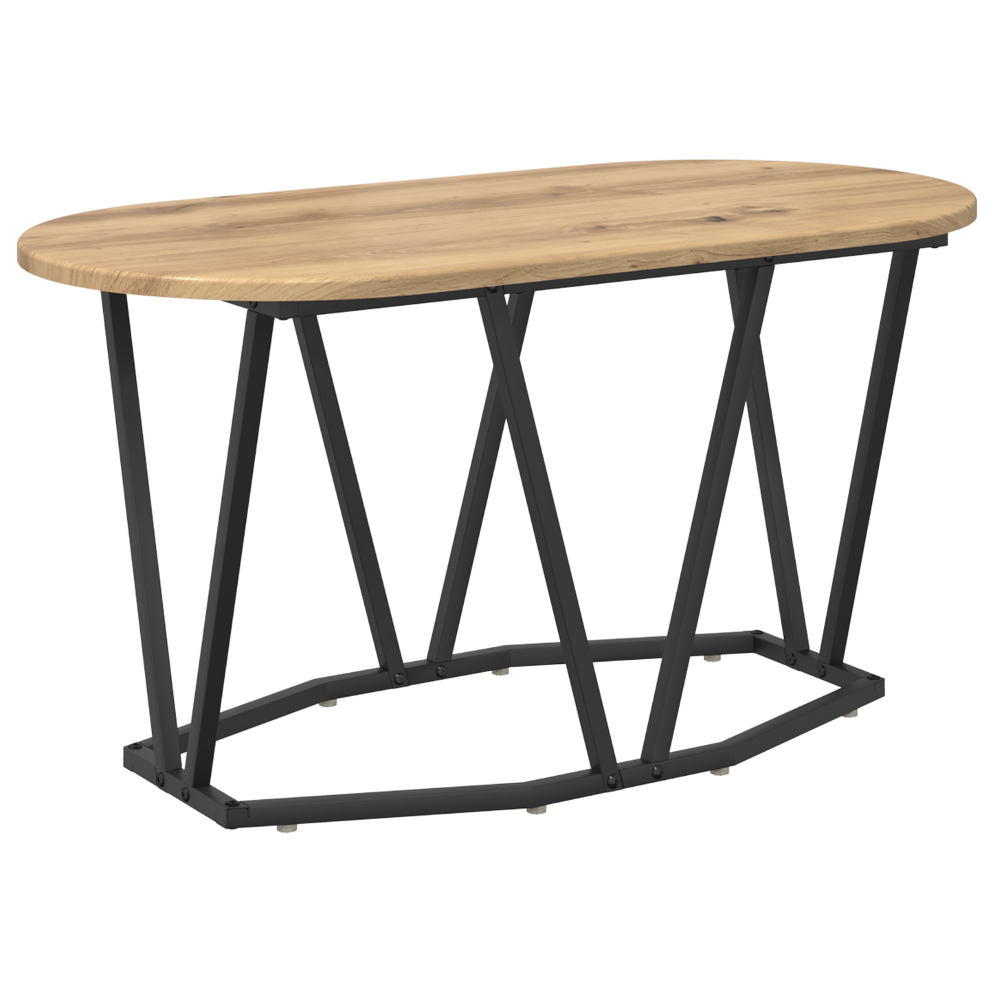Sofabord Artisan Eg 80X40X40,5 Cm Lavet Af Træ Og Metal