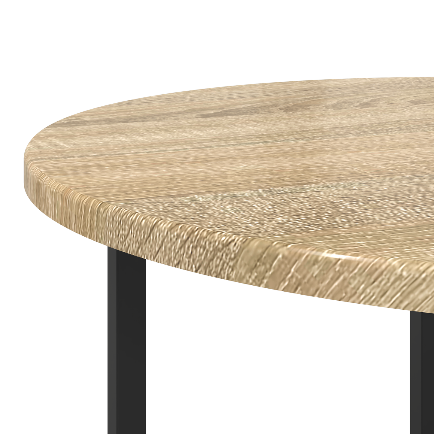 Sidebord 2 Stk Sonoma Eg Forarbejdet Træ Og Metal