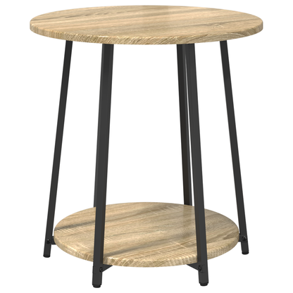 Sofabord 2 Stk Sonoma Eg Laminat Og Metal