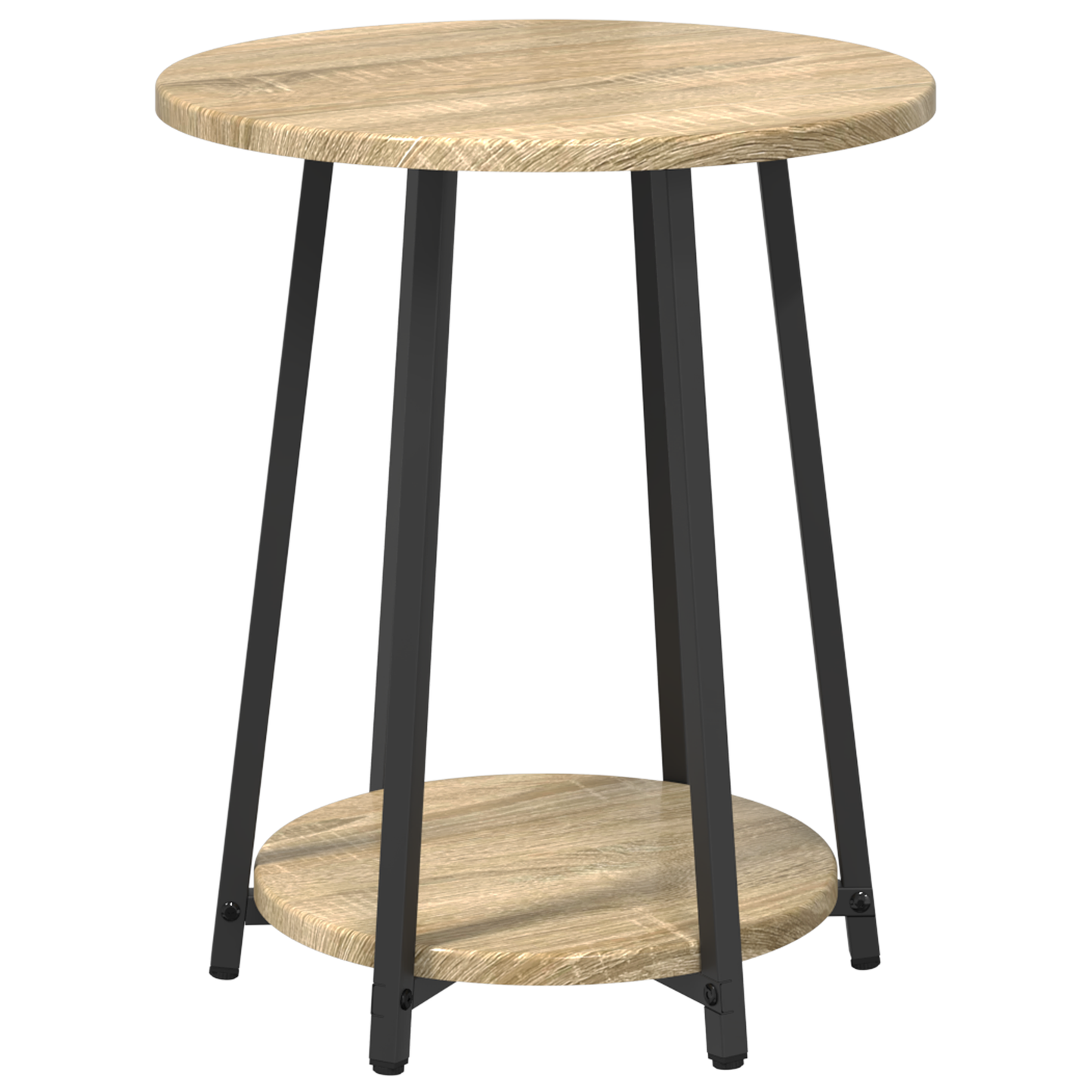 Sofabord 2 Stk Sonoma Eg Laminat Og Metal