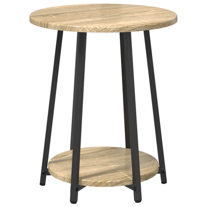 Sofabord 2 Stk Sonoma Eg Laminat Og Metal