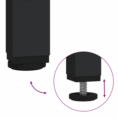 Sidebord 2 Stk Røget Eg, Konstrueret Træ Og Metal