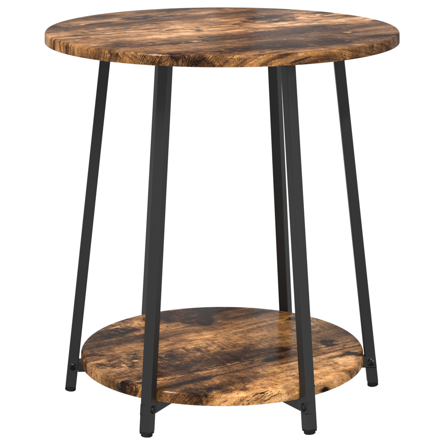 Sidebord 2 Stk Røget Eg, Konstrueret Træ Og Metal