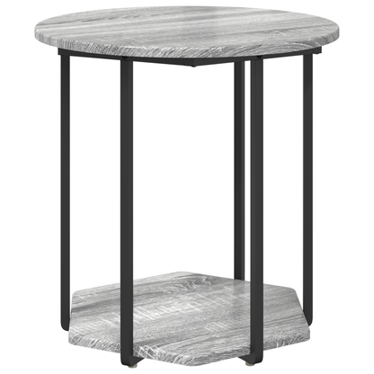 Sidebord 2 Stk Grå Sonoma Træ Og Metal