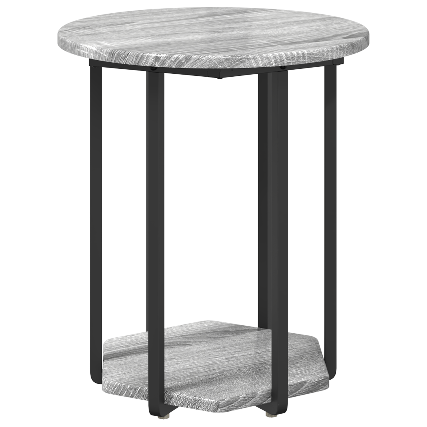 Sidebord 2 Stk Grå Sonoma Træ Og Metal