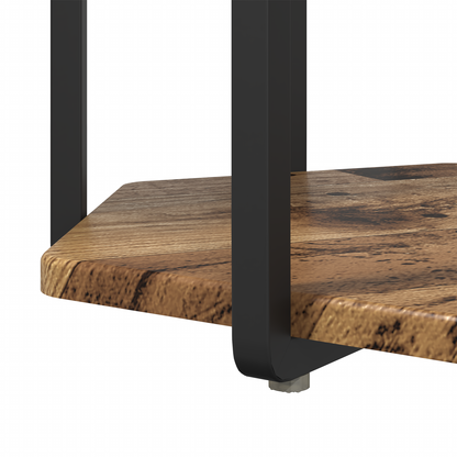 Sidebord 2 Stk Gammelt Træ, Ingeniørtræ Og Metal