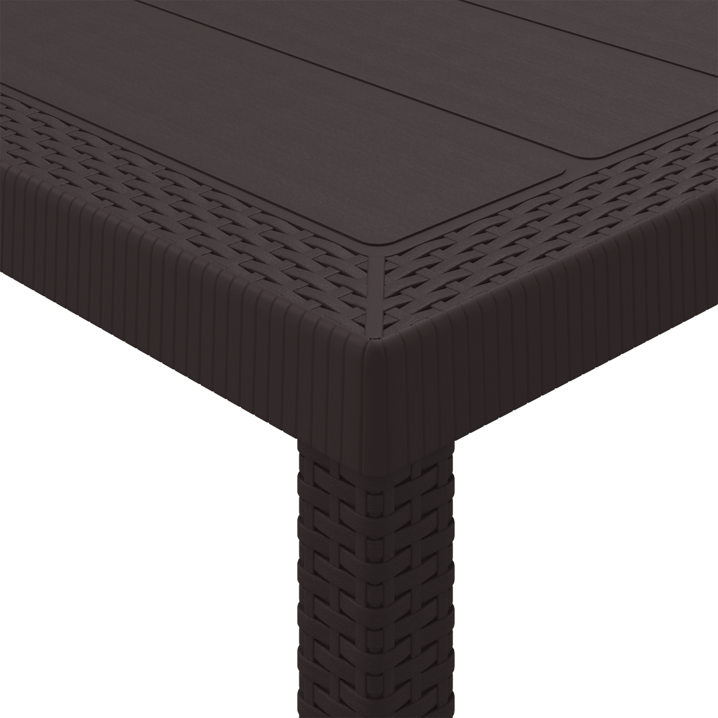 Havebord Brun 100X100X73 Cm Poly Rattan