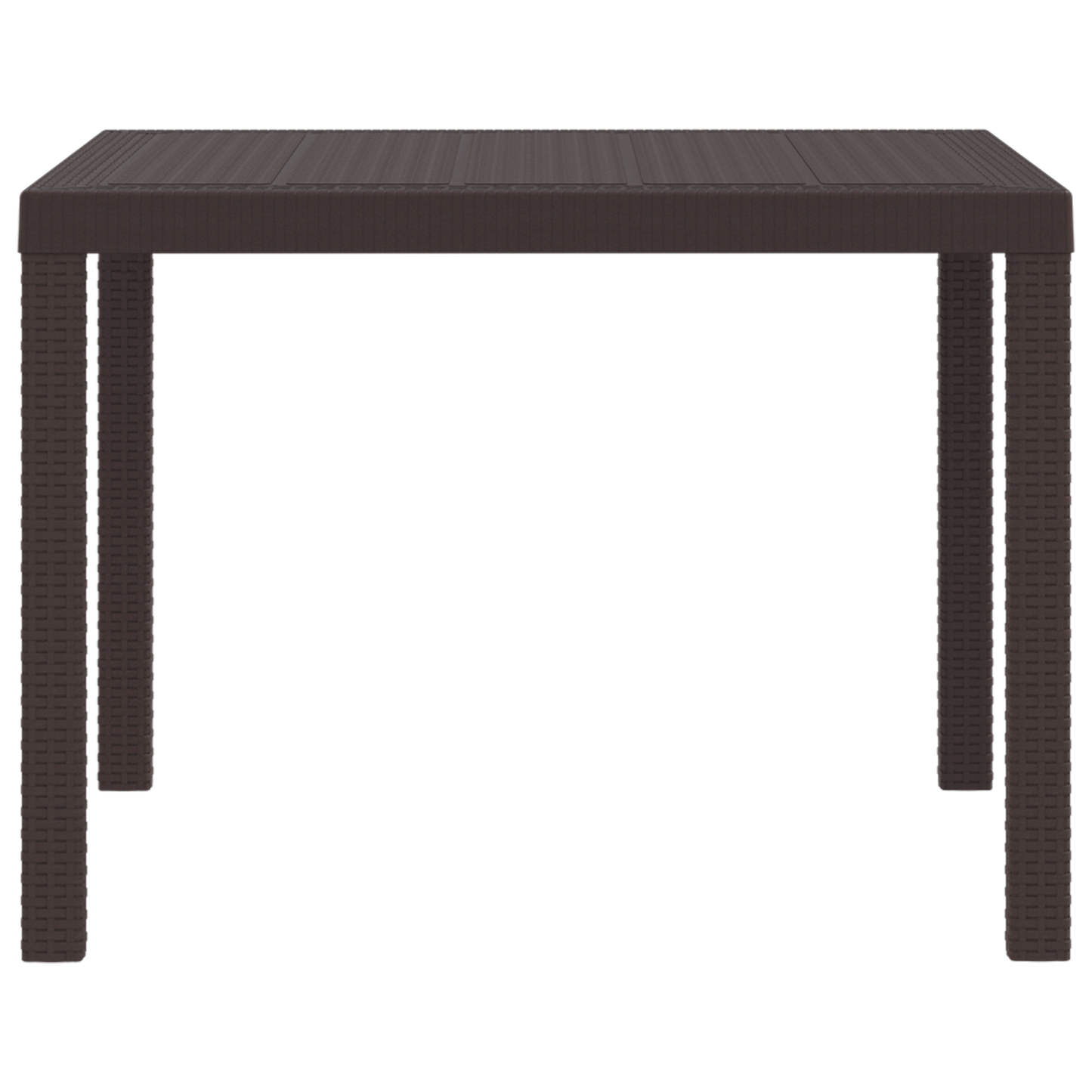 Havebord Brun 100X100X73 Cm Poly Rattan