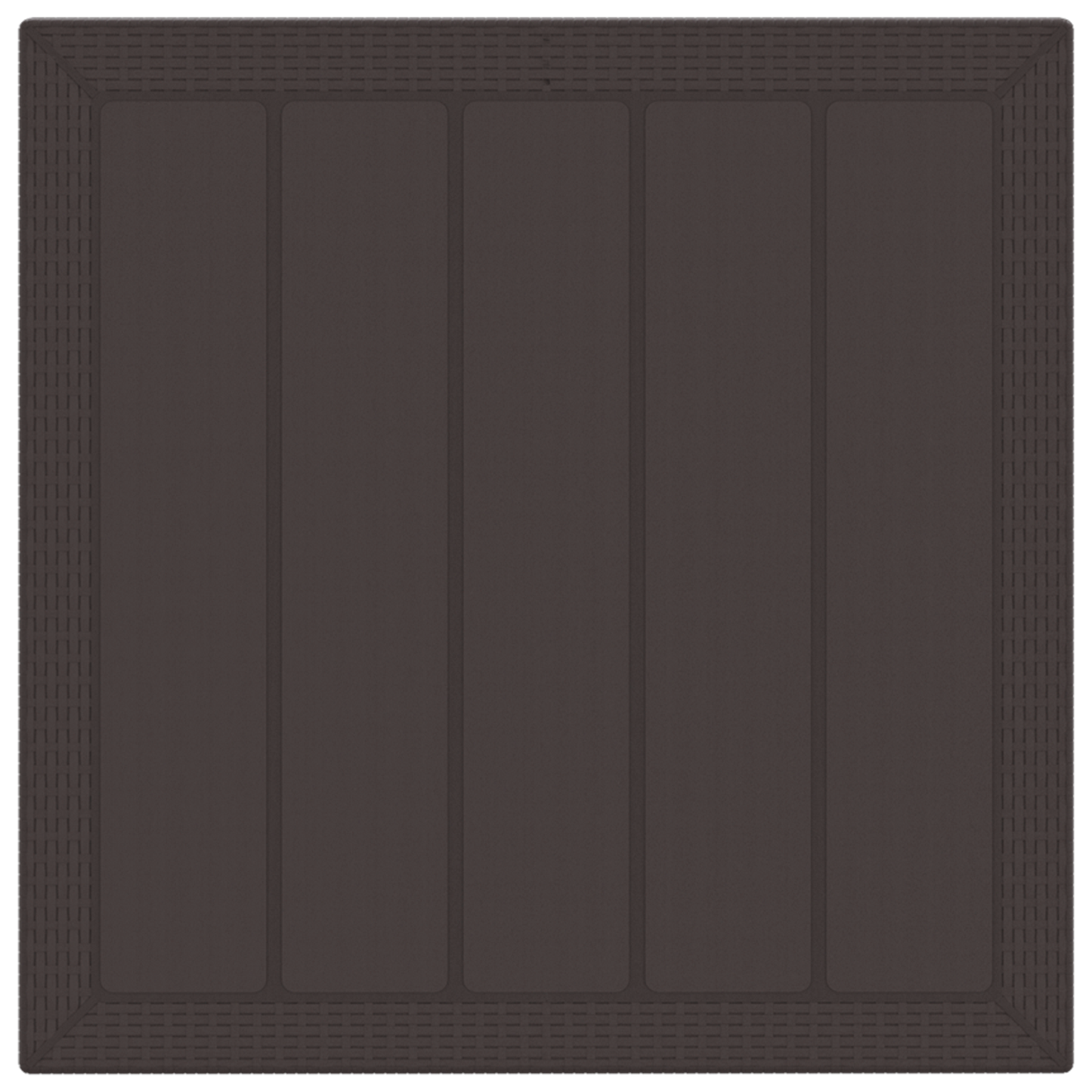 Havebord Brun 100X100X73 Cm Poly Rattan