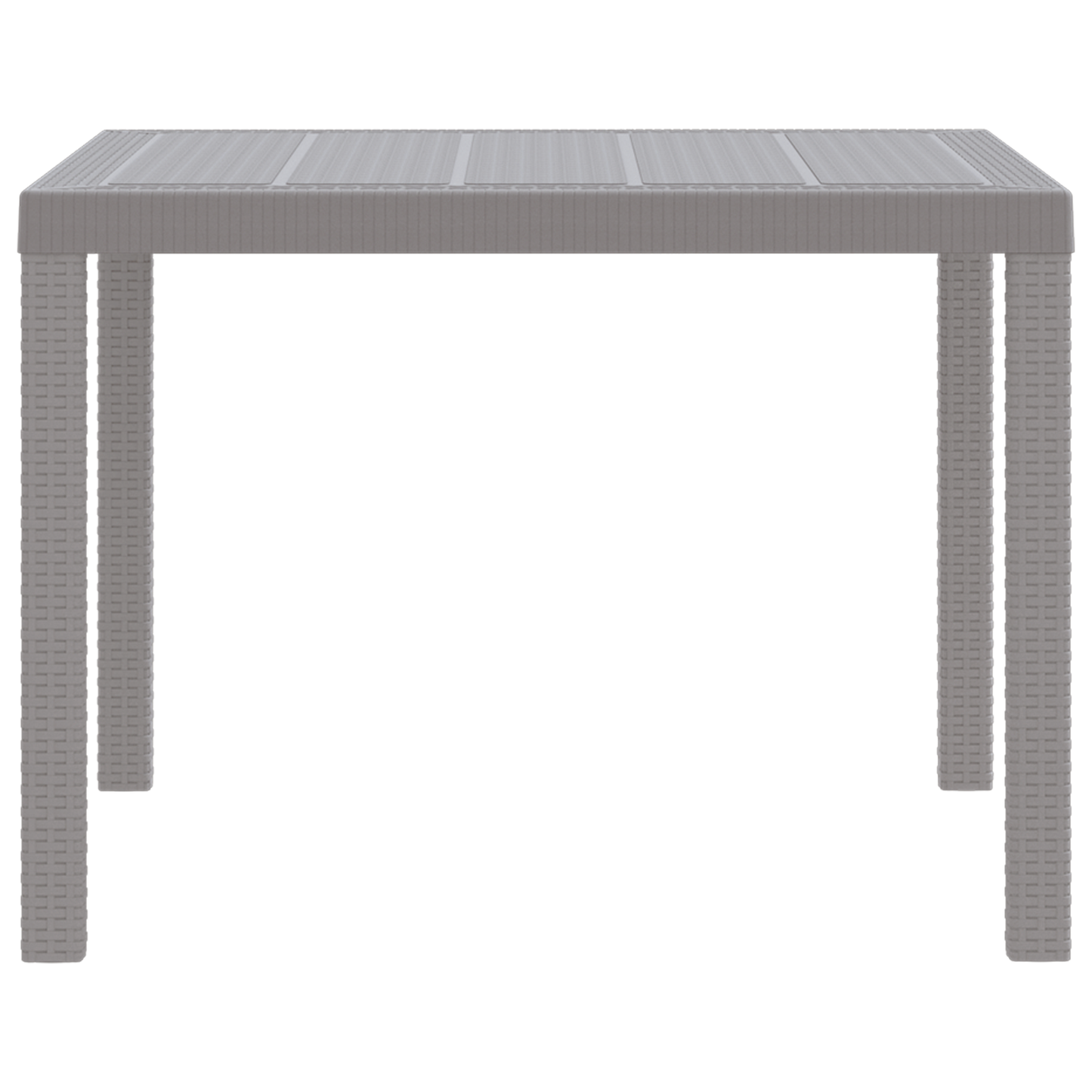 Havebord Lysegrå 100X100X73 Cm Poly Rattan
