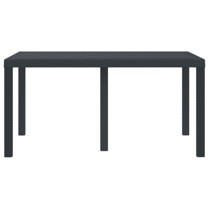Havebord Antracitgrå 150X100X73 Cm Poly Rattan