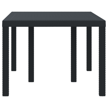Havebord Antracitgrå 150X100X73 Cm Poly Rattan