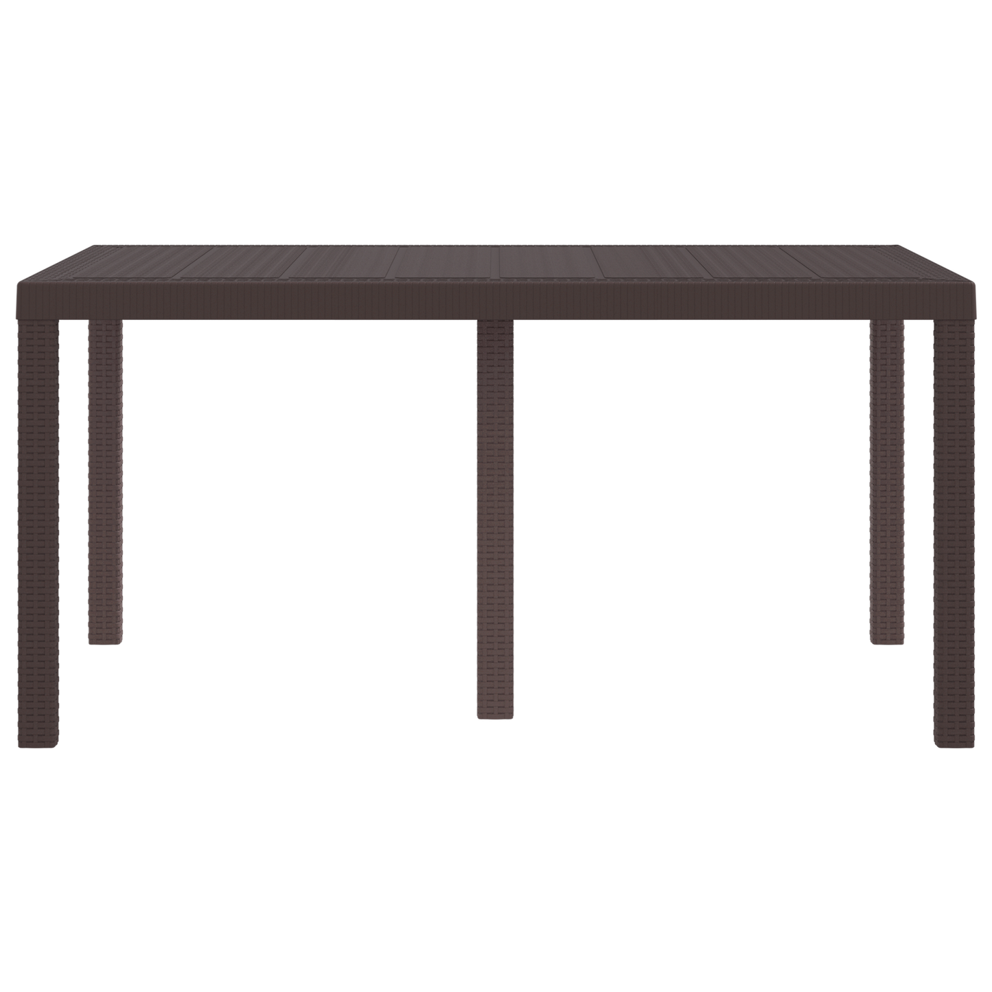 Havebord Brun 150X100X73 Cm Poly Rattan