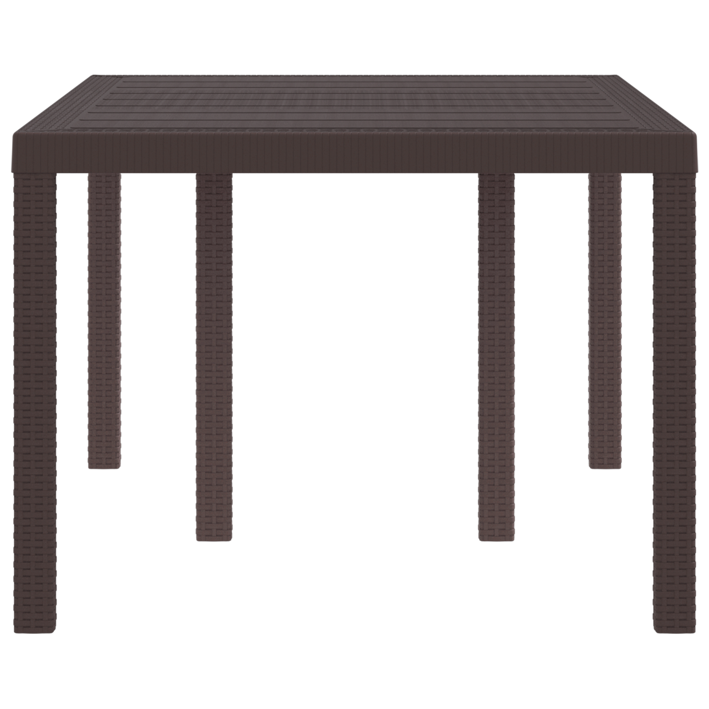 Havebord Brun 150X100X73 Cm Poly Rattan
